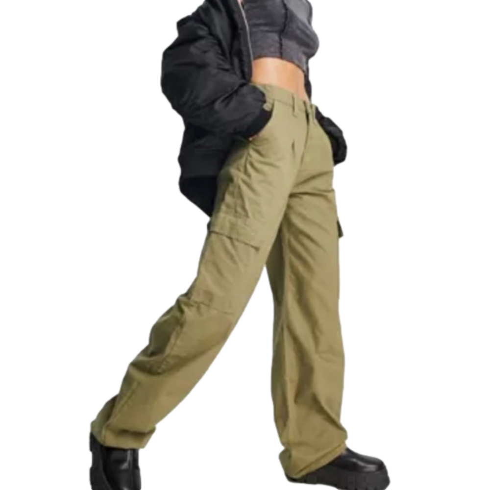 ASOS design Tall oversized cargo trouser in light olive